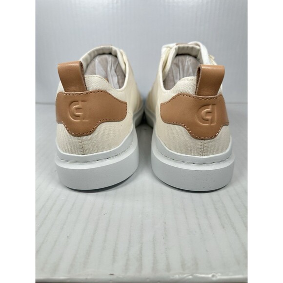 Size 9 Cole Haan Men\'s GrandPro Rally Canvas Court Sneaker Ivory C34713 NEW